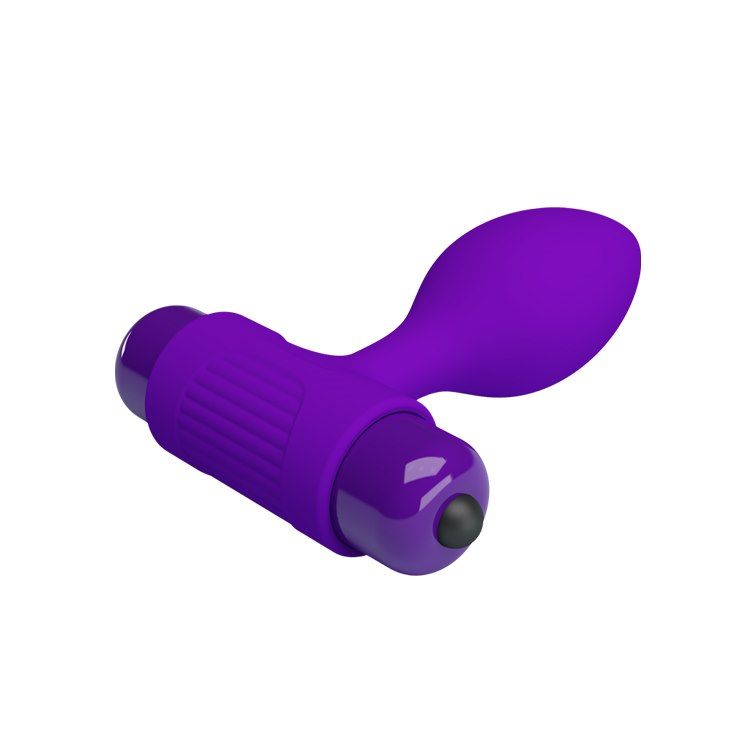 Анальна пробка Pretty Love Vibra Butt Plug, 8,6 см (фіолетовий)