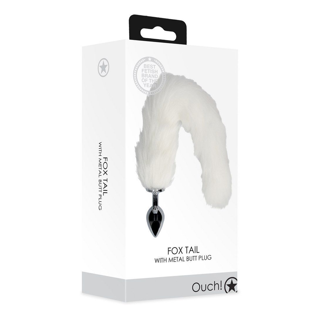 Korek analny Ouch! Fox Tail, 42.5 cm (biały)