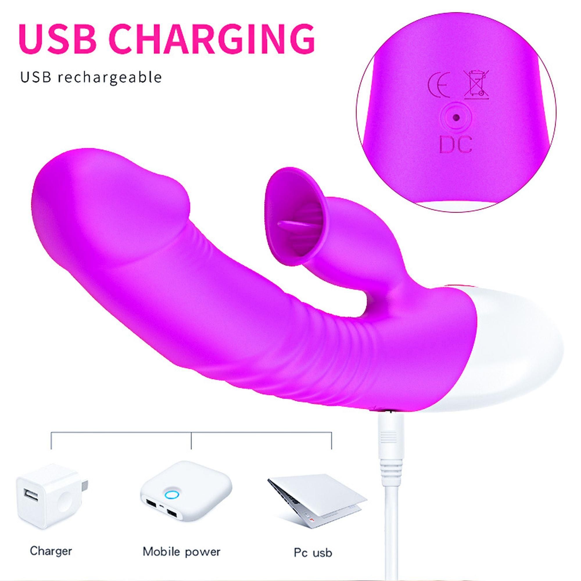 Вибратор-кролик B - Series Fox Heating Mode, 23 см (фиолетовый)