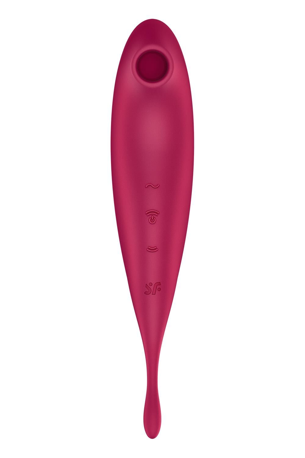 Bezdotykowy stymulator łechtaczki z wibracjami Satisfyer Twirling Pro+ (czerwony)