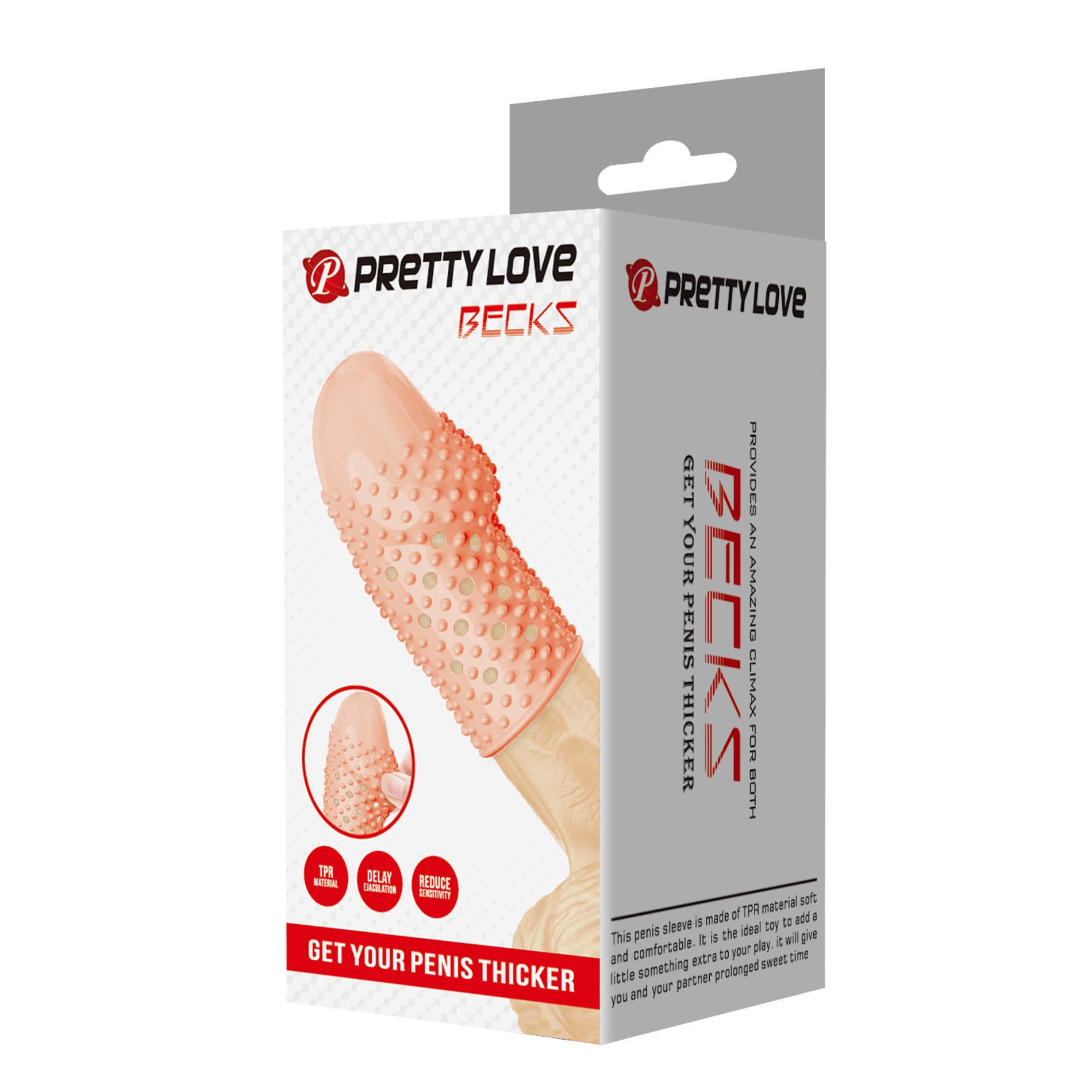 Насадка на пенис Pretty Love Penis Sleeve Becks, 8 см (телесный)