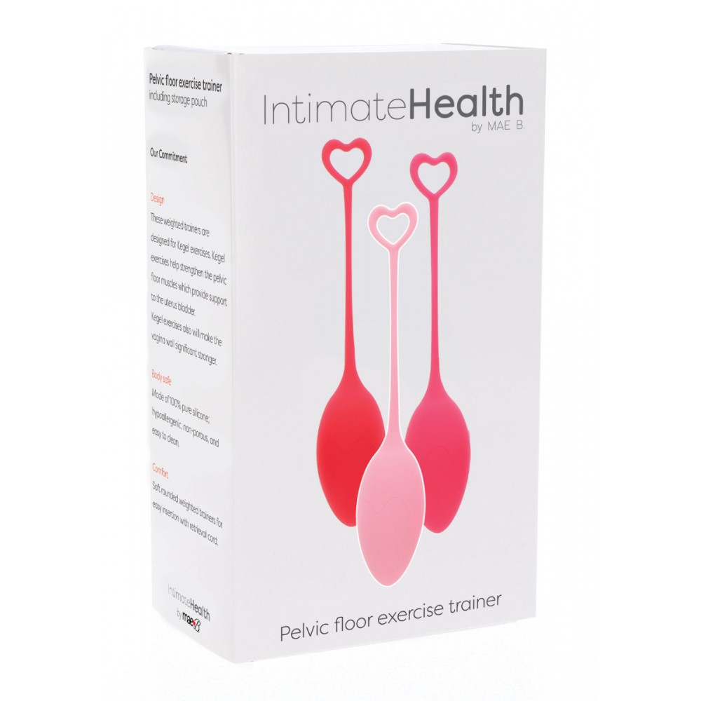 Mae B Pelvic Floor Exercise Trainer - Kulki gejszy, Różowy, 16 cm