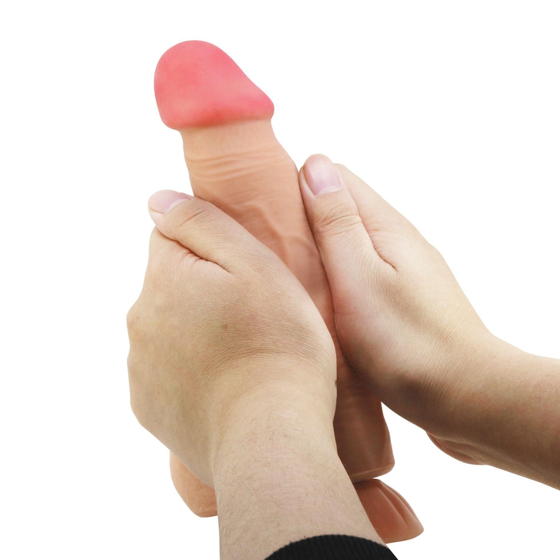 Фаллоимитатор Baile Sliding Skin Bendable 8,5'', 21.8 см (телесный)