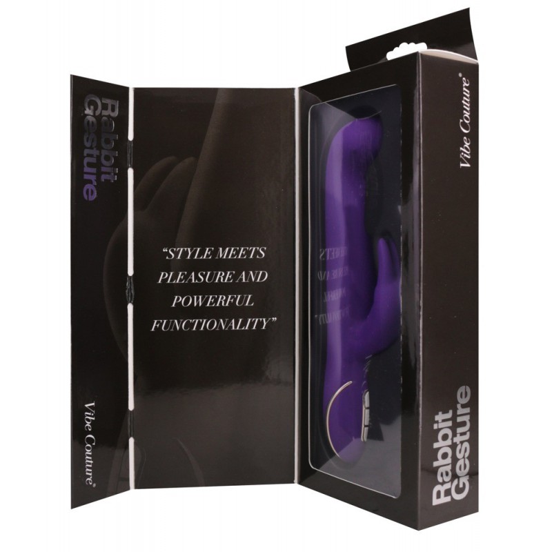 Вибратор-кролик Vibe Couture Rabbit Gesture, 22 см (фиолетовый)