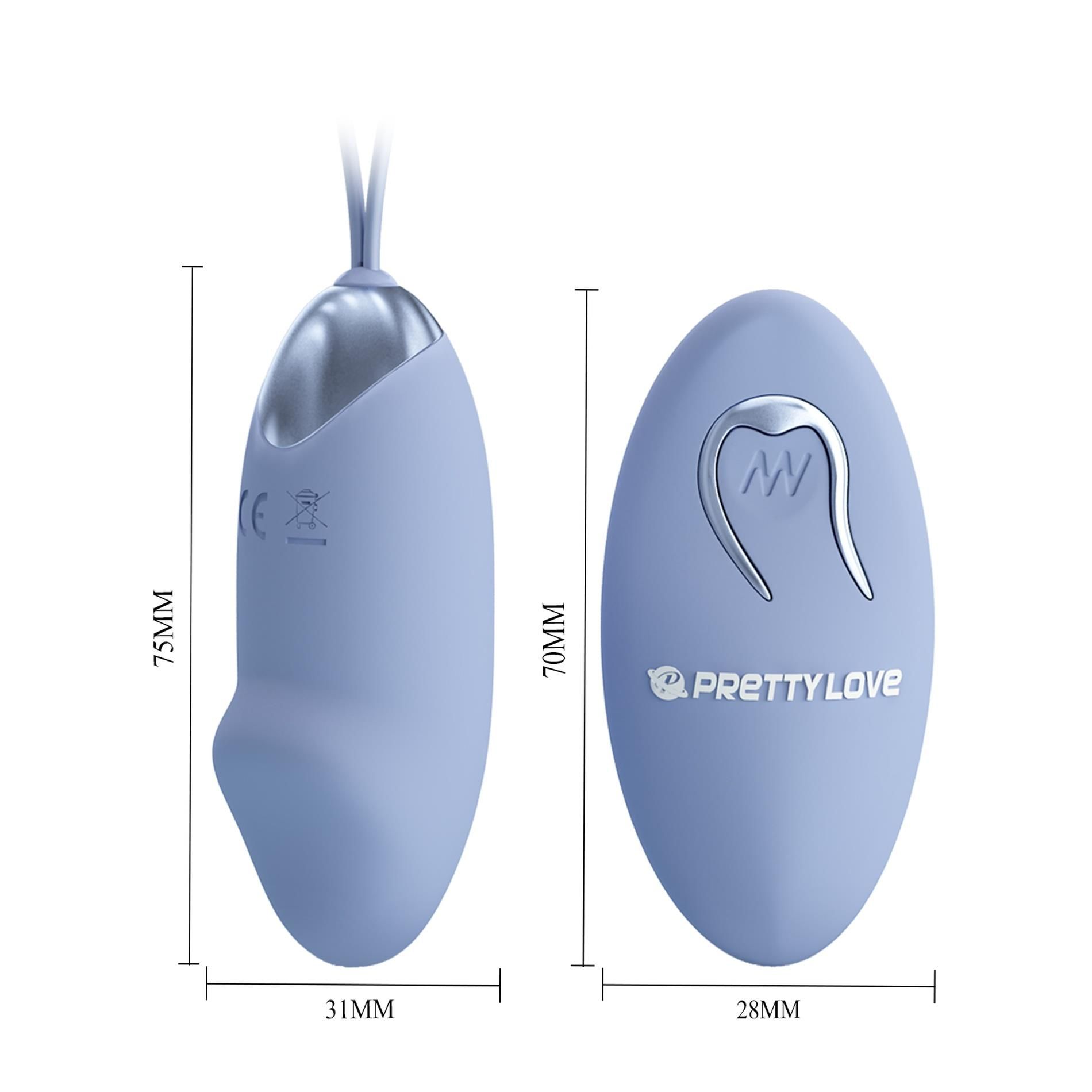 Виброяйцо Pretty Love Julia Dream Chaser 2, 7.5 см (голубой)