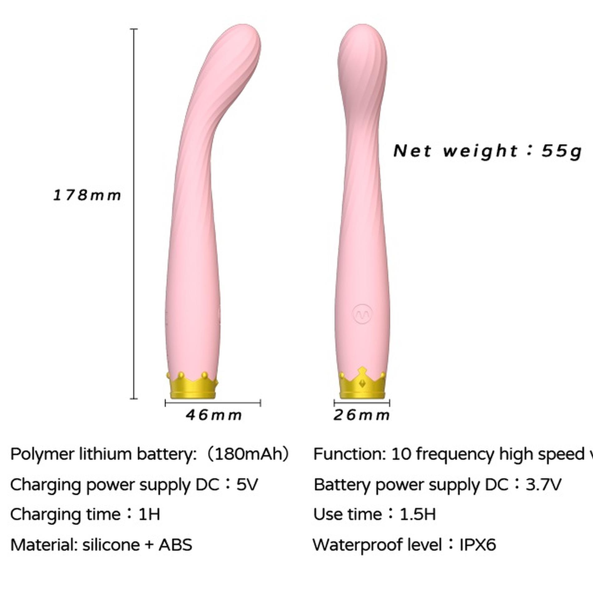 Вибратор Boss Series G Spot, 17.8 см (светло-розовый)