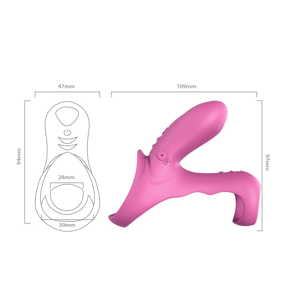 Виброкольцо Boss Series Ranger Penis Ring, 10.9 см (розовый)
