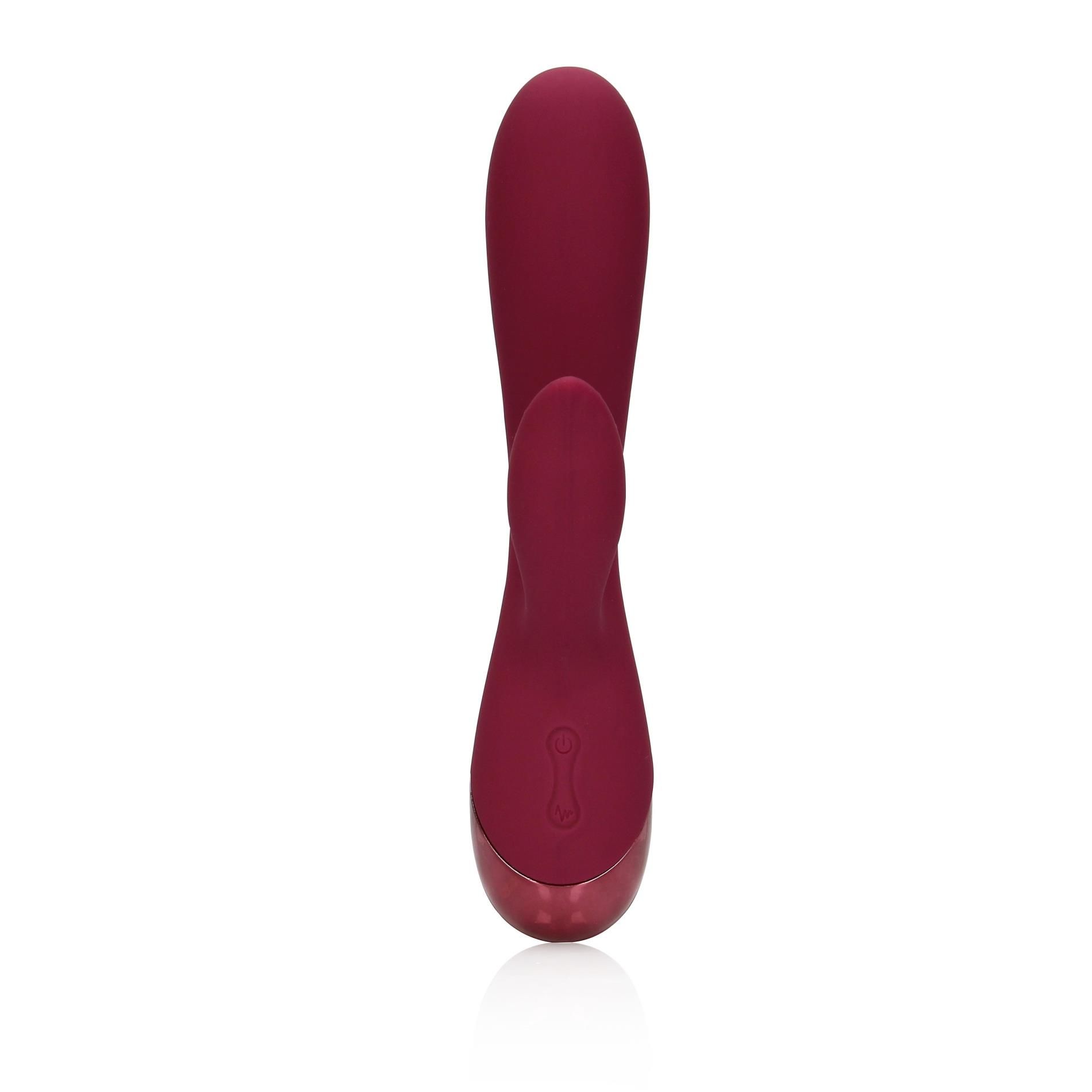 Вибратор-кролик Loveline Smooth Silicone Rabbit, 20 см (вишневый)