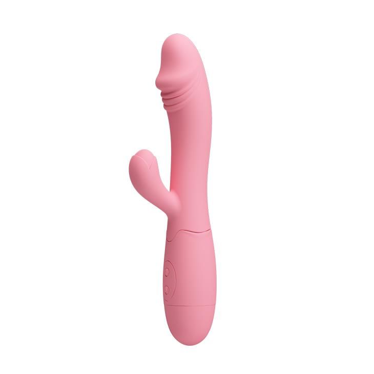 Вибратор-кролик Pretty Love Snappy Flesh, 19.5х3.2 см (розовый)