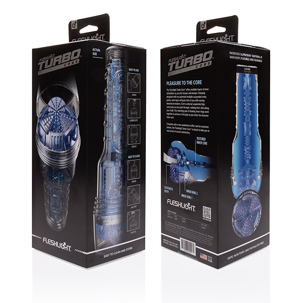 Мастурбатор Fleshlight Turbo Core Blue Ice (голубой)