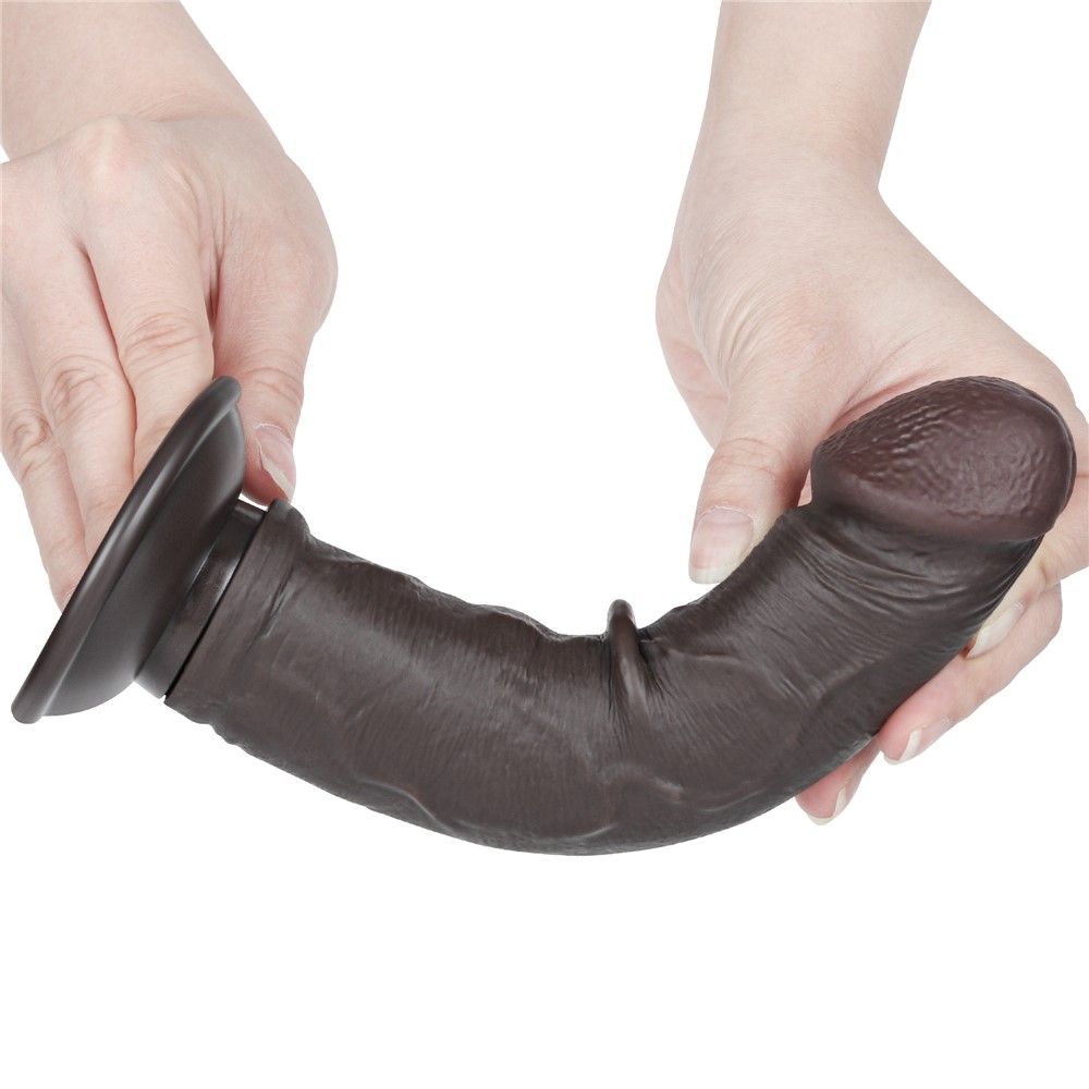 Фаллоимитатор с присоской Lovetoy Sliding-skin Dong, 20 см (черный)