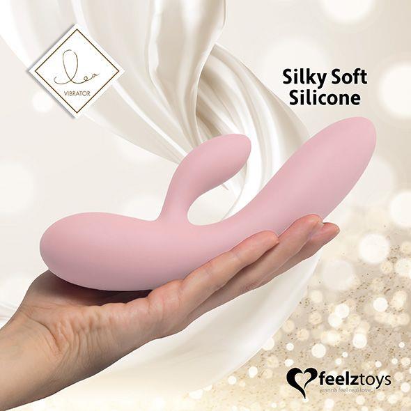 Вибратор-кролик FeelzToys Lea, 20,2 см (светло-розовый)