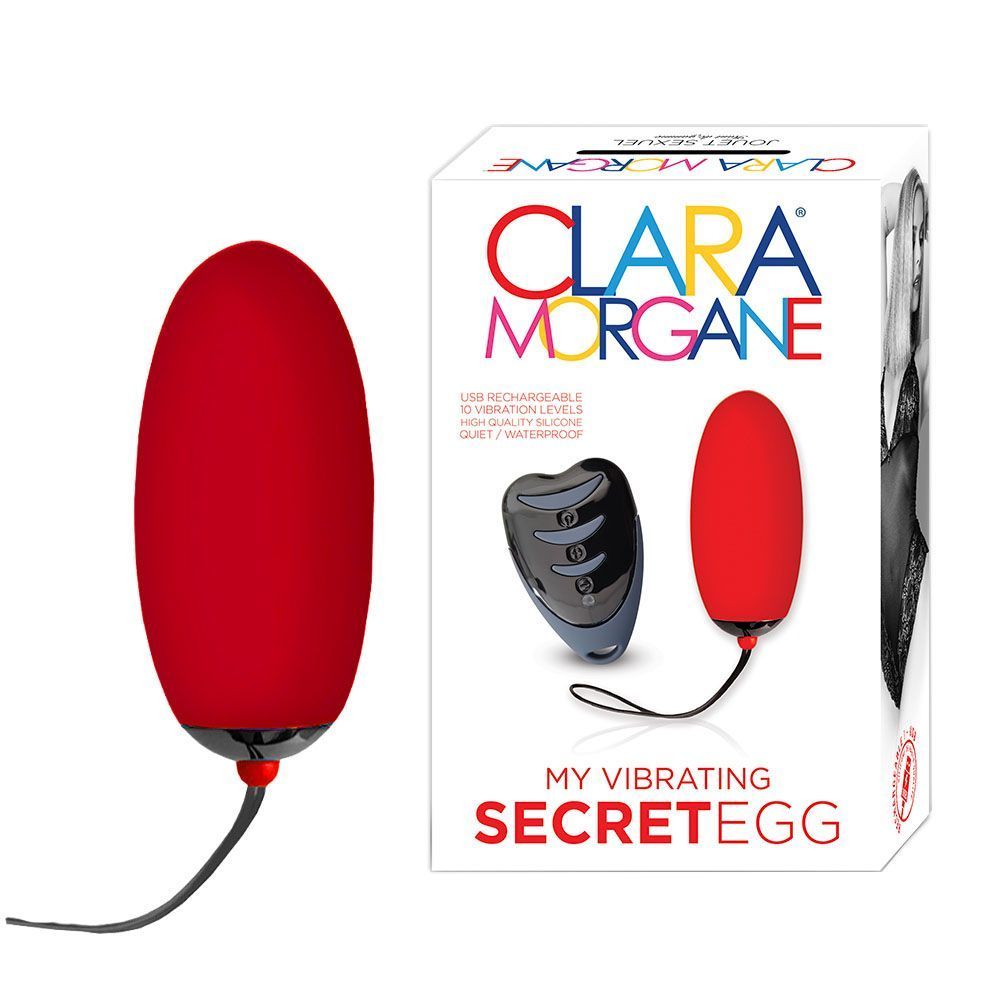 Виброяйцо Clara Morgane Pro Secret Egg, 7,5 см (красный)