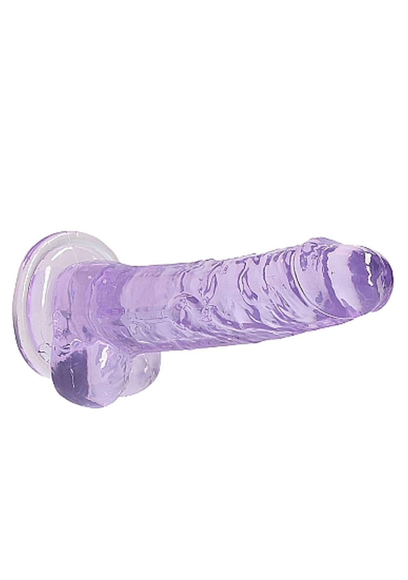 Фаллоимитатор RealRock Crystal Clear 7”, 19 см (фиолетовый)