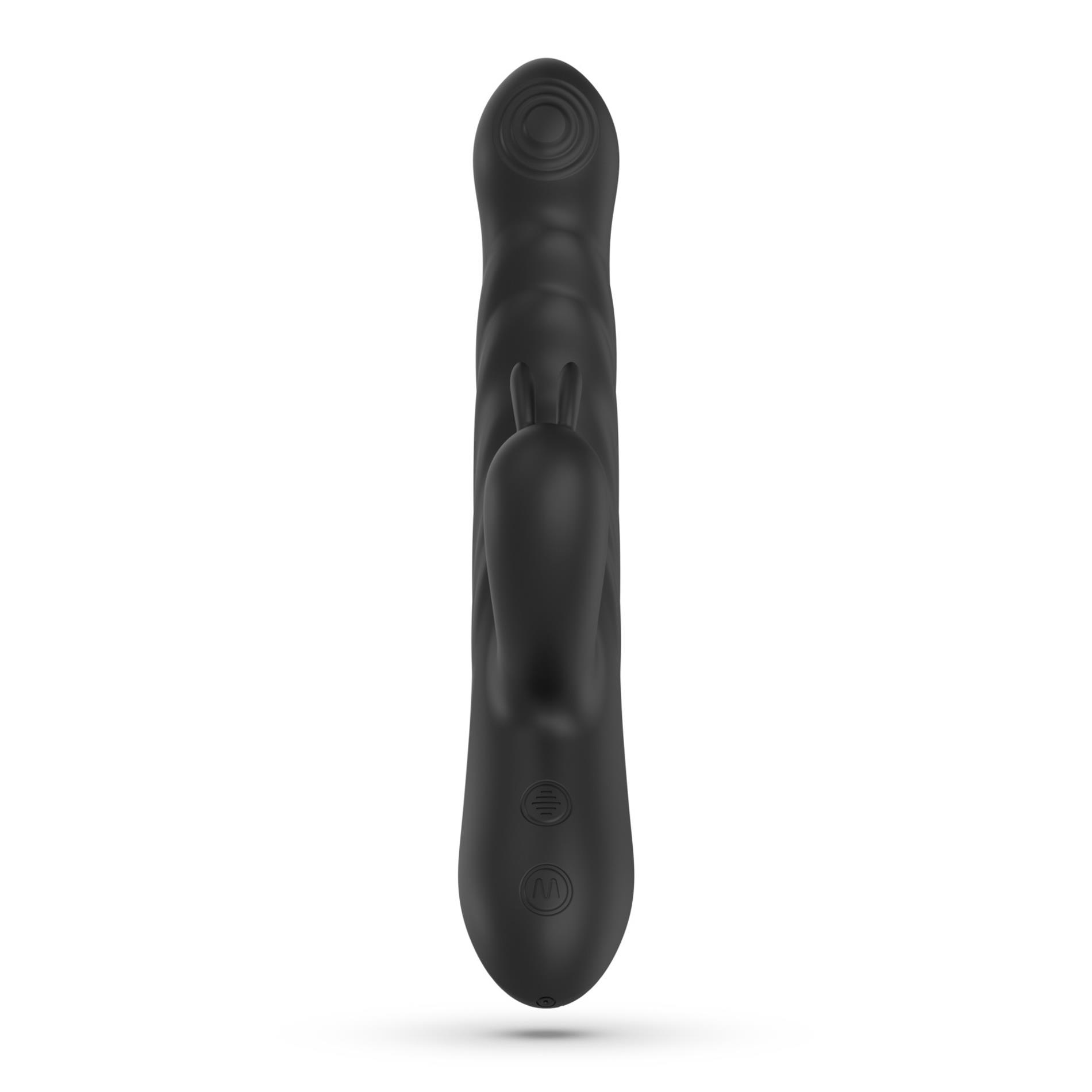 Вибратор-кролик Crushious Lapin Thrusting, 21.5 см (черный)