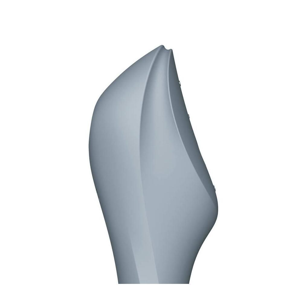 Вакуумный стимулятор клитора с вибрацией Satisfyer Curvy Trinity 3 (серый)
