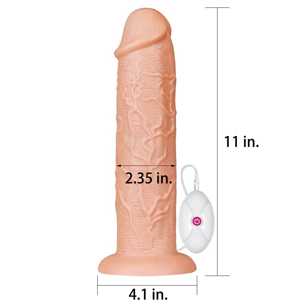 Реалистичный вибратор LoveToy, 28 см (телесный)