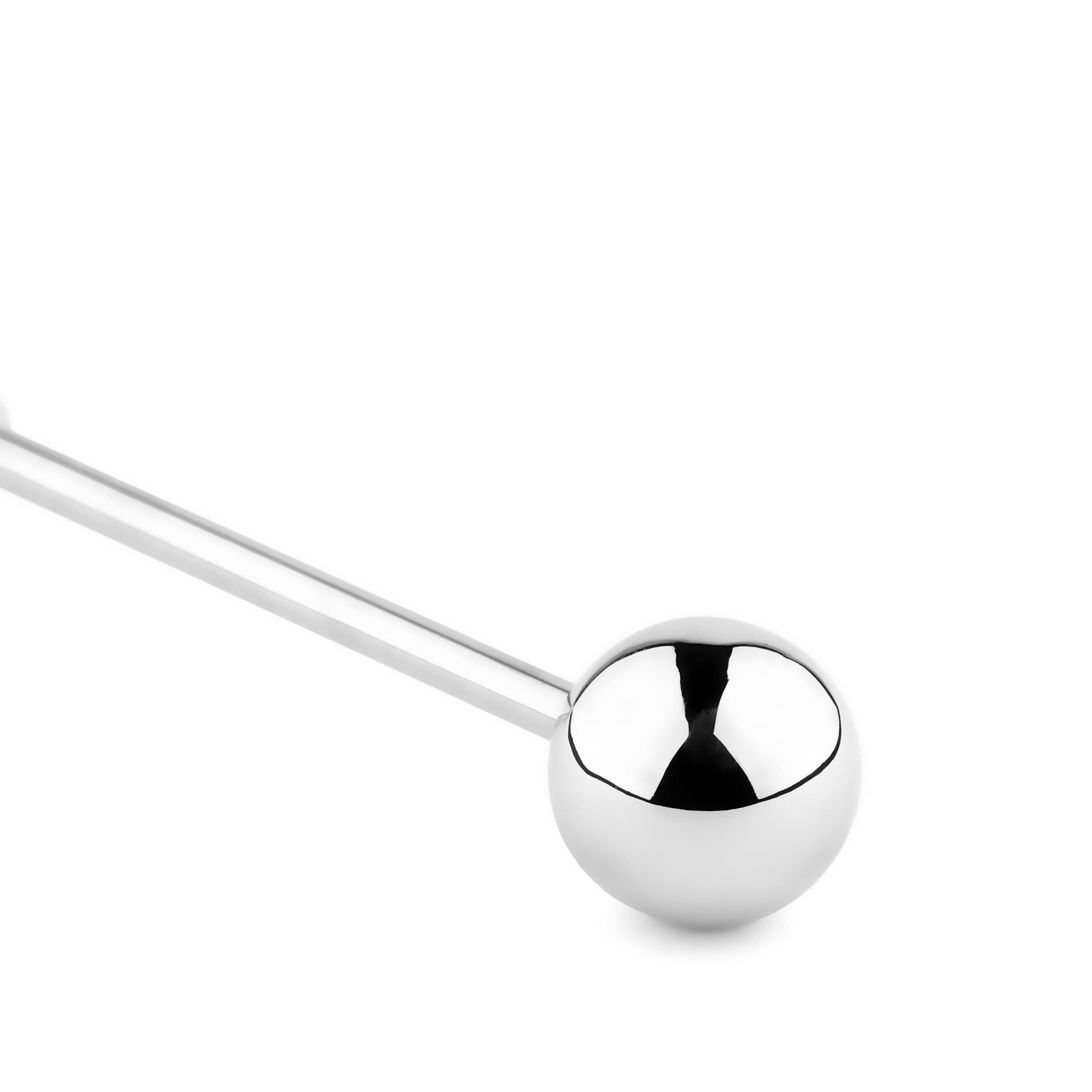 Korek analny B - Series HeavyFun Jewellery № 2, 27.5 cm (srebrny)