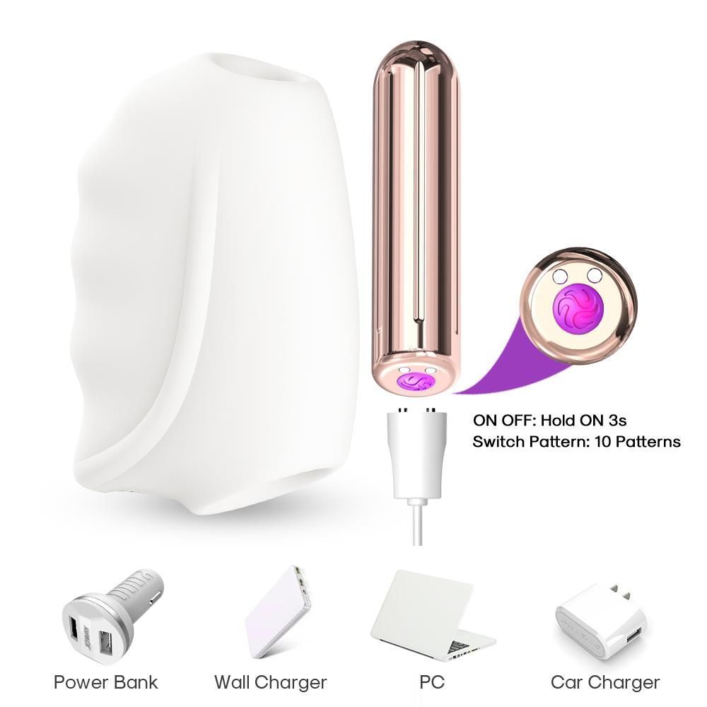 Masturbator z wibracjami B - Series Joy Master (biały)