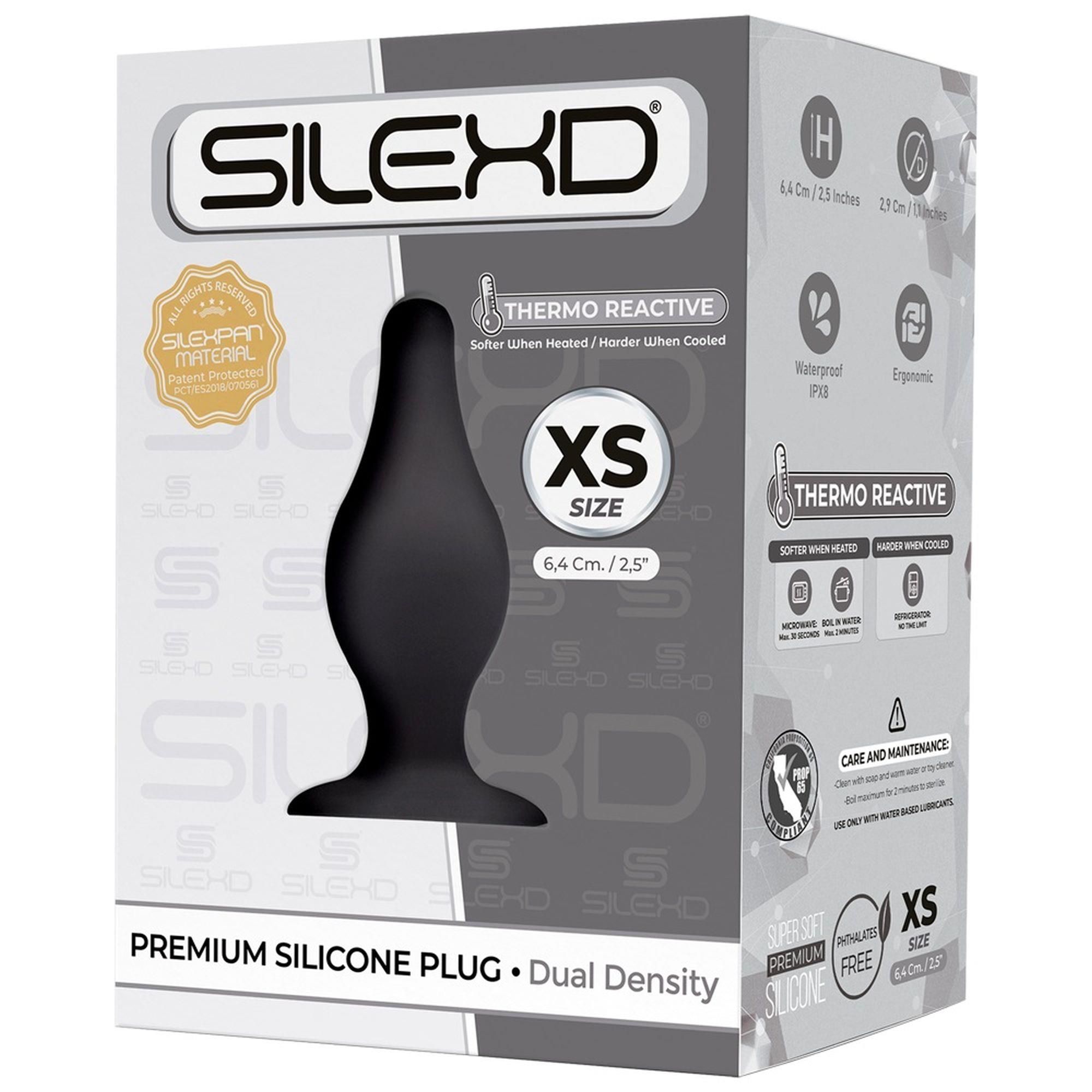 Анальна пробка SilexD Model 2 size XS, 6.4 см (чорний)