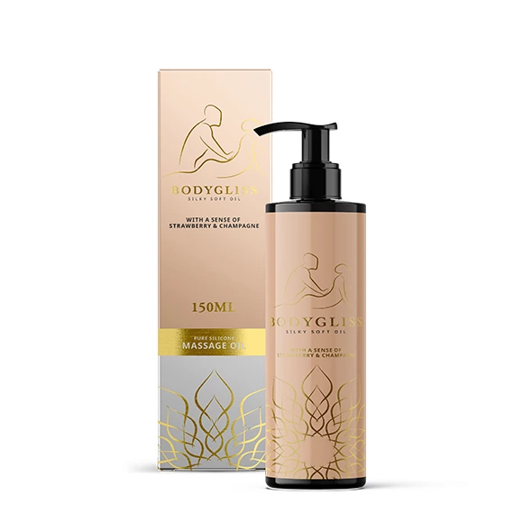 Массажное масло BodyGliss Silky Soft Oil Strawberry & Champagne, 150 мл
