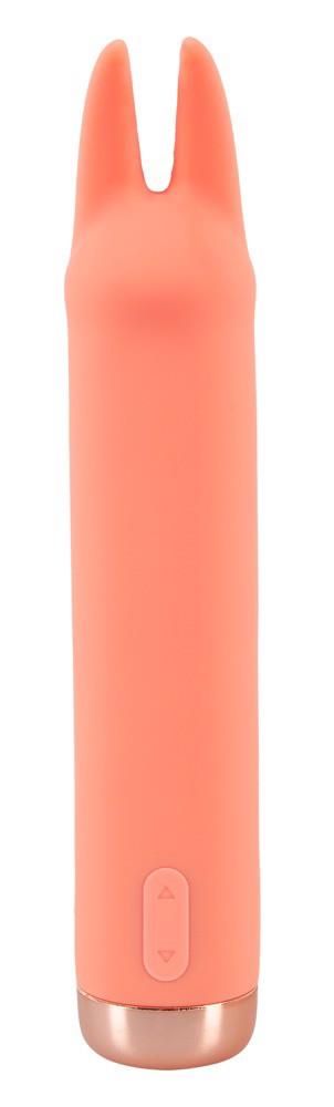 Вибратор для клитора Peachy Mini Tickle Bunny, 15,4 см (оранжевый)