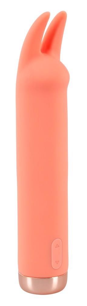 Вибратор для клитора Peachy Mini Tickle Bunny, 15,4 см (оранжевый)
