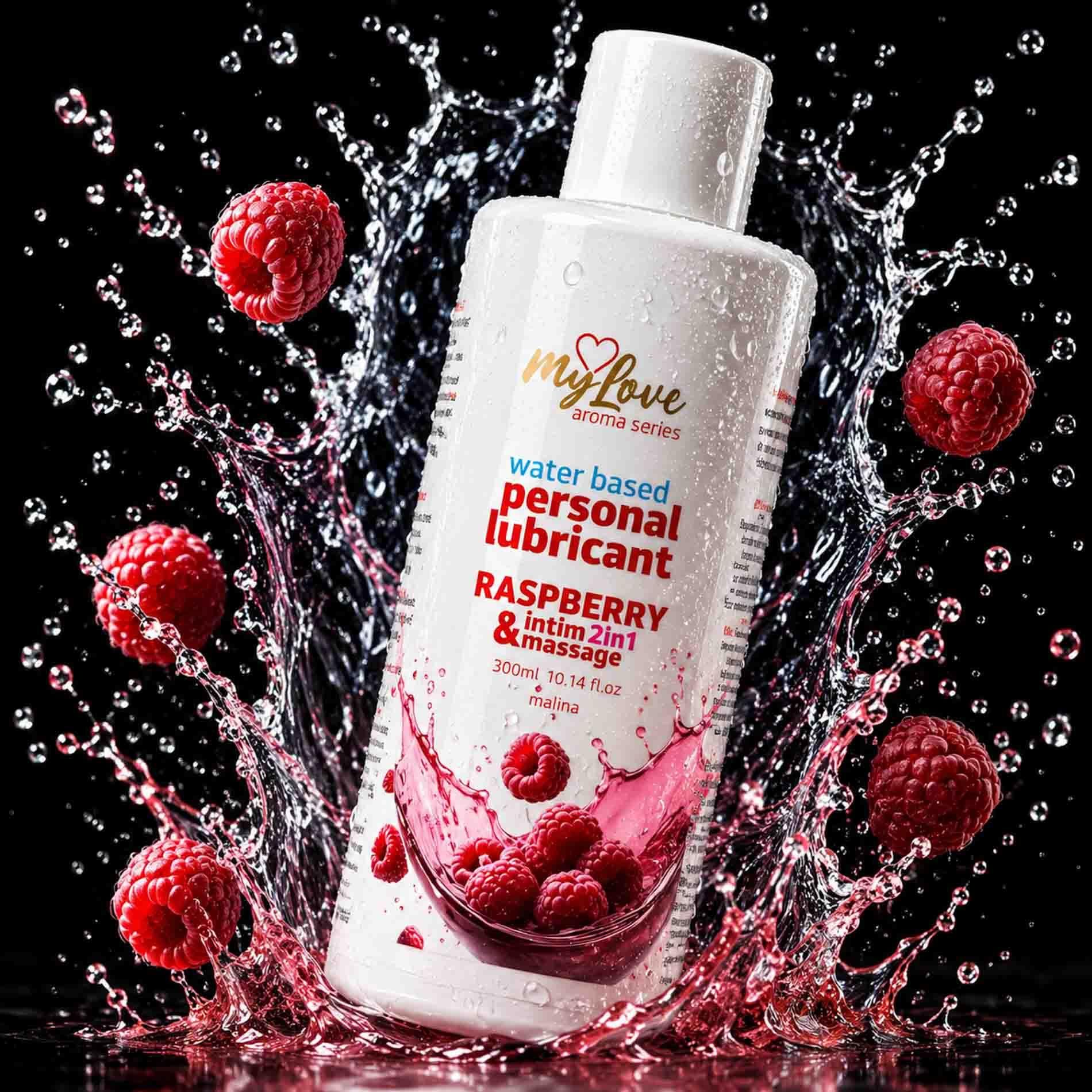 Лубрикант MyLove Aroma Series Intim&Massage 2in1 Raspberry, 300 мл