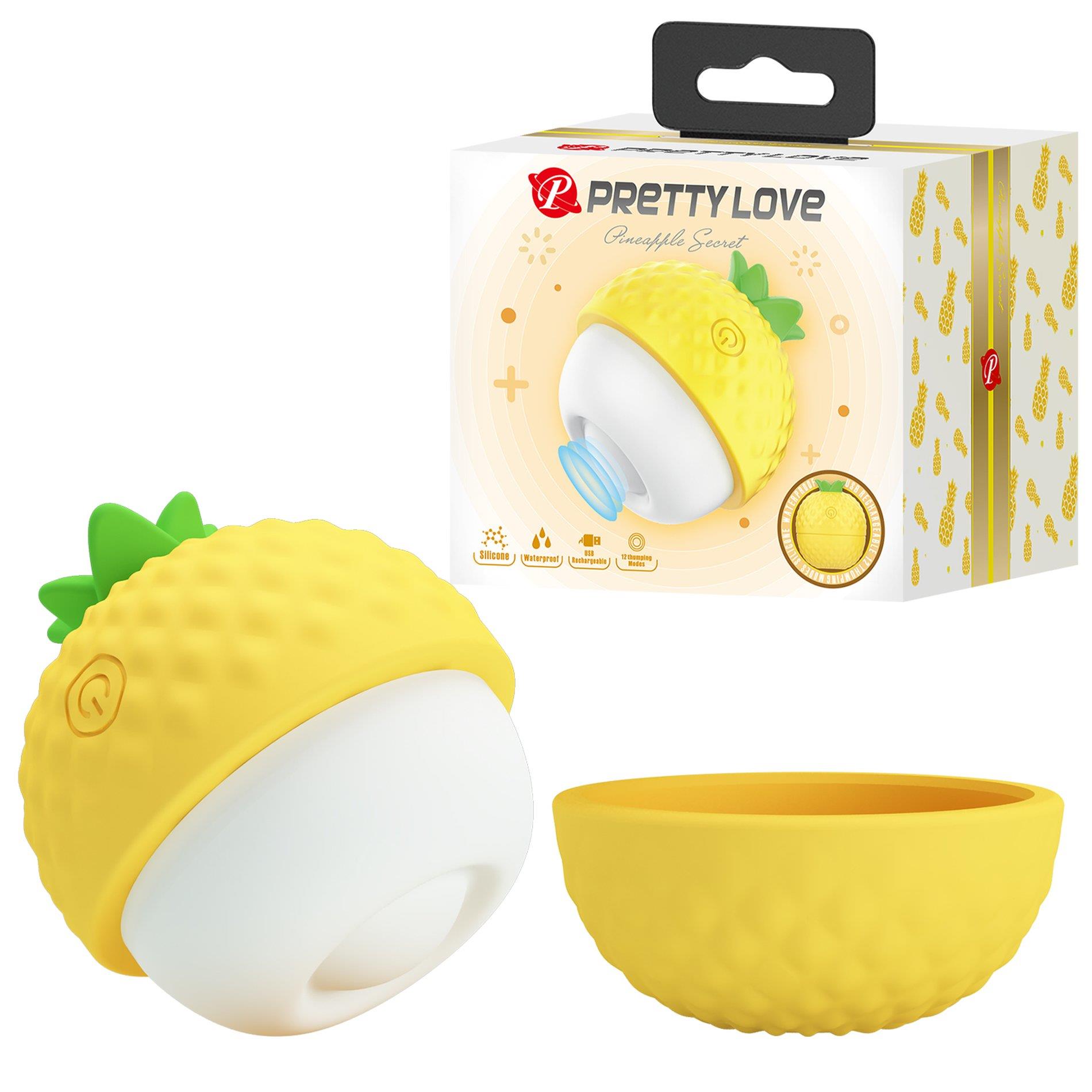 Stymulator łechtaczki Pretty Love Pineapple Secret (żółty)
