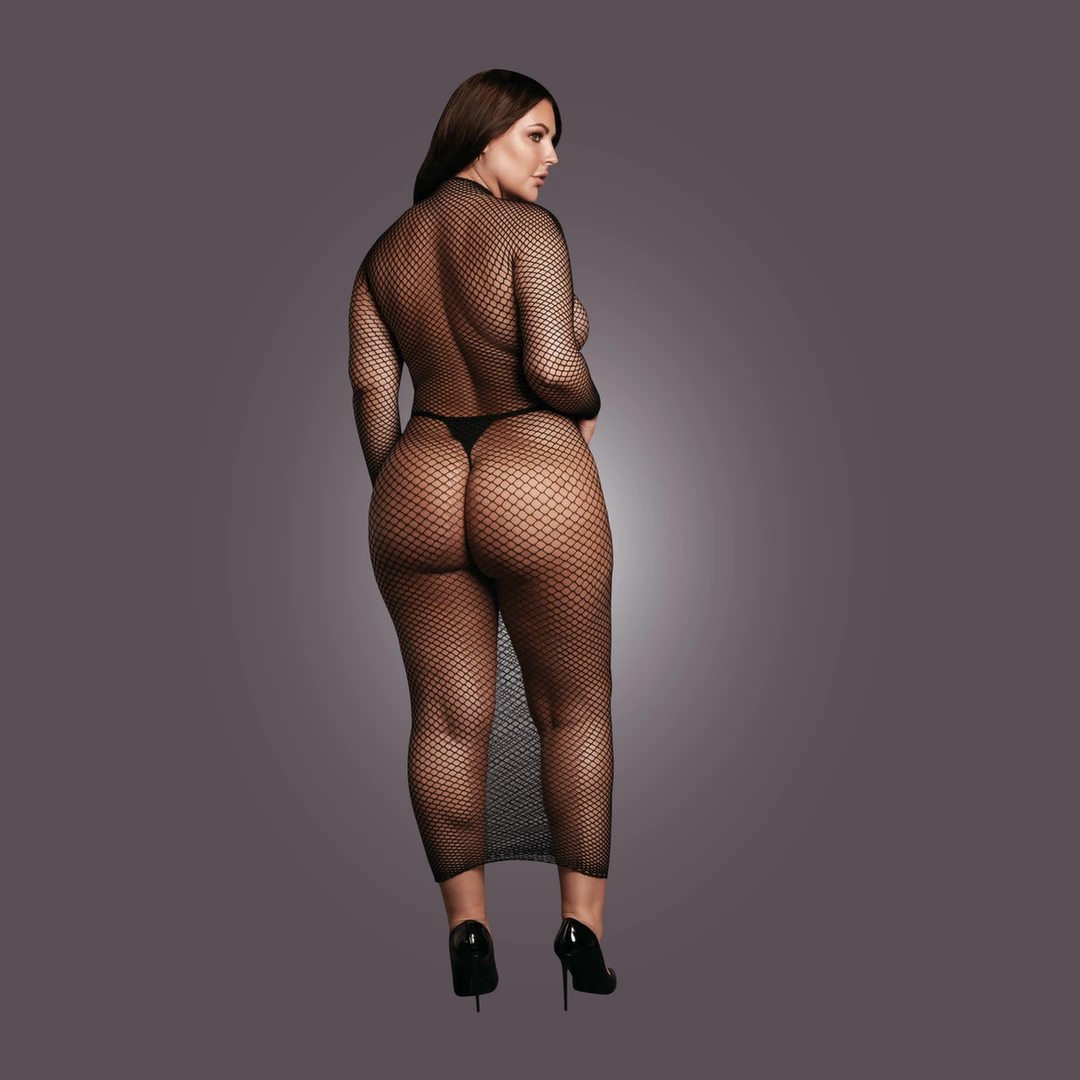 Платье с длинными рукавами Le Désir, Plus Size (черный)