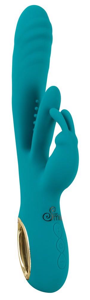 Вибратор-кролик Sweet Smile Rabbit Vibrator, 25 см (бирюзовый)