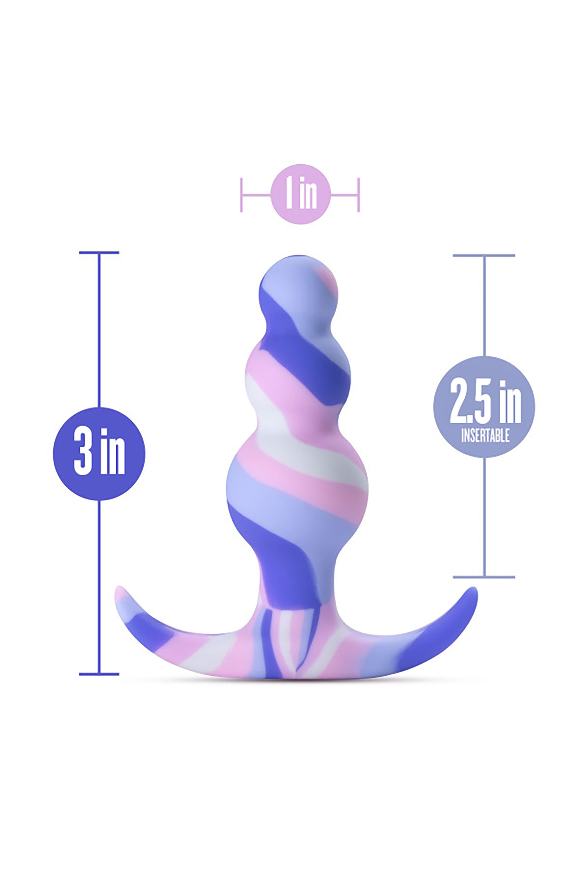 Korek analny Blush Avant Twilight, 7,6 cm (niebieski)