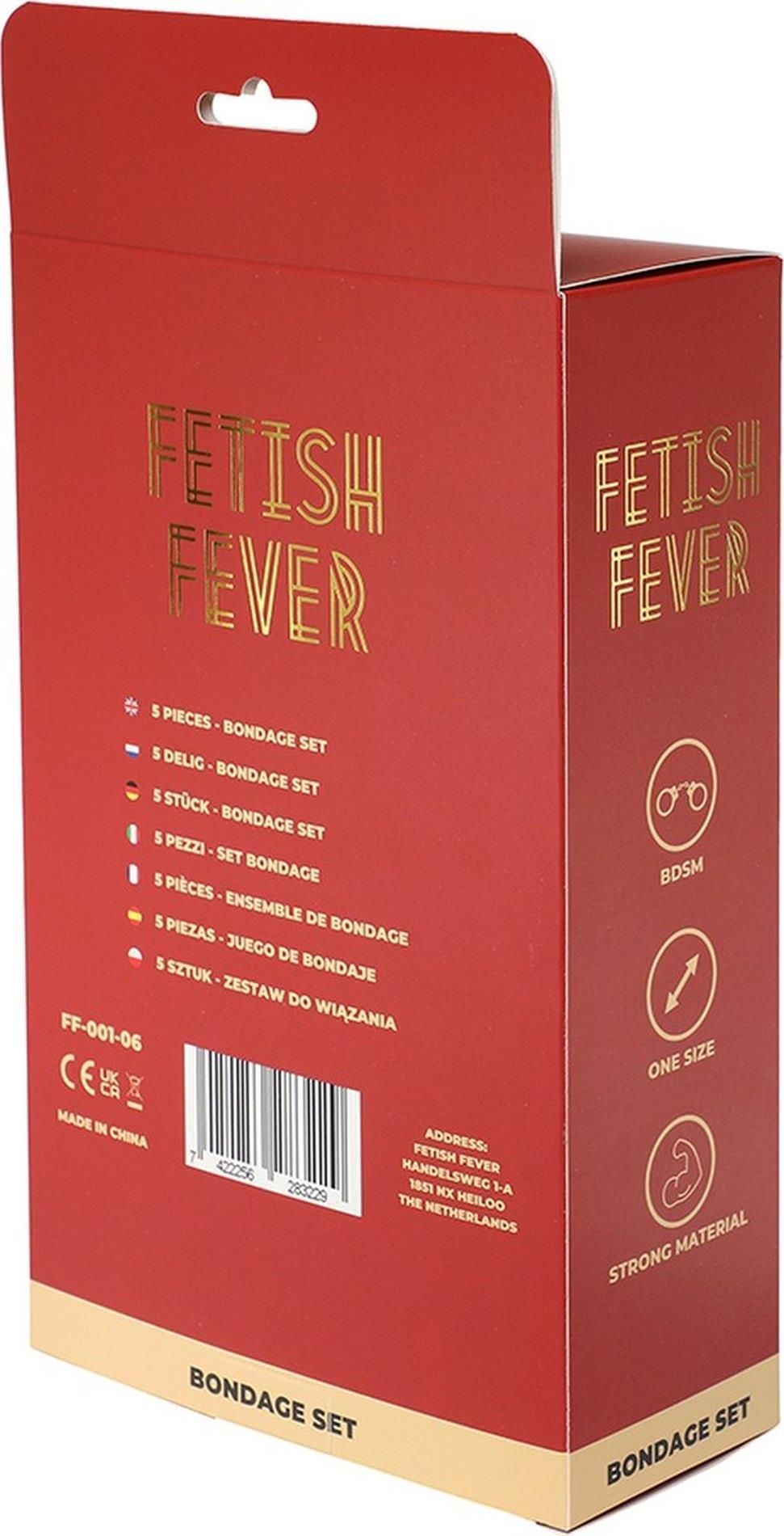 BDSM набор Fetish Fever Bondage Set, 5 предметов (красный)