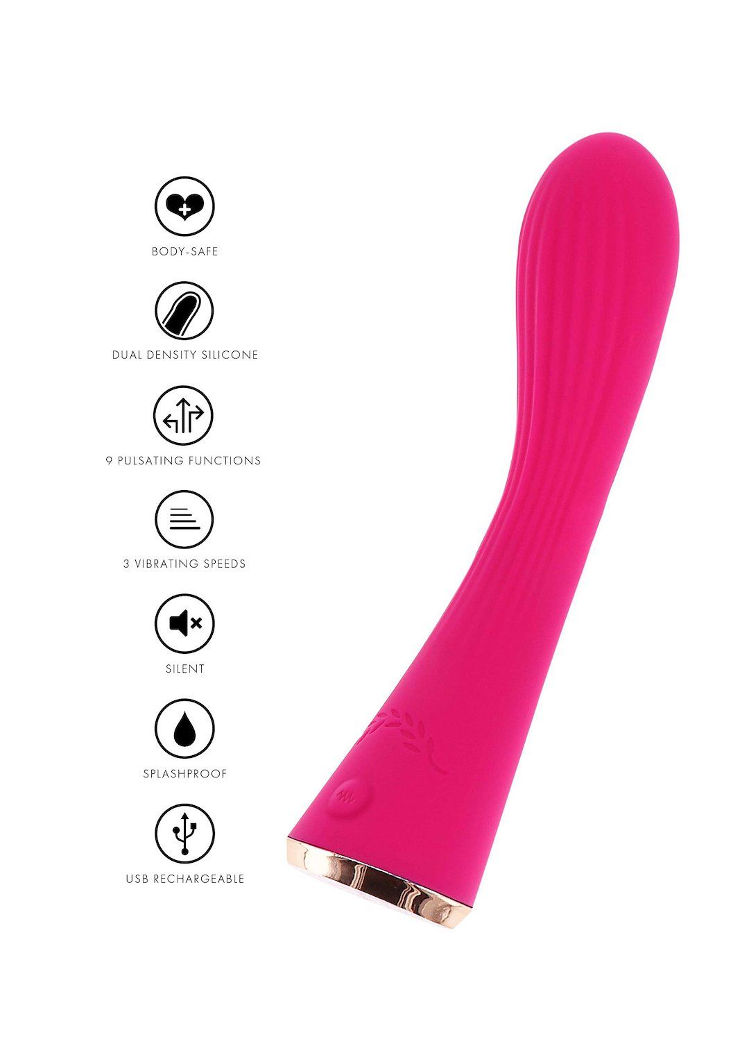 Вібратор ToyJoy Ivy Rose, 17,5 см (рожевий)