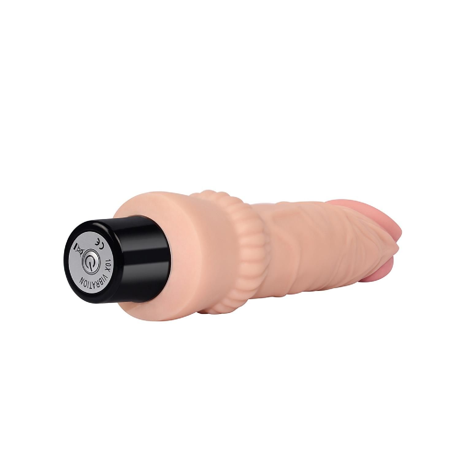 Реалистичный вибратор LoveToy Real Softee, 19,3 см (телесный)