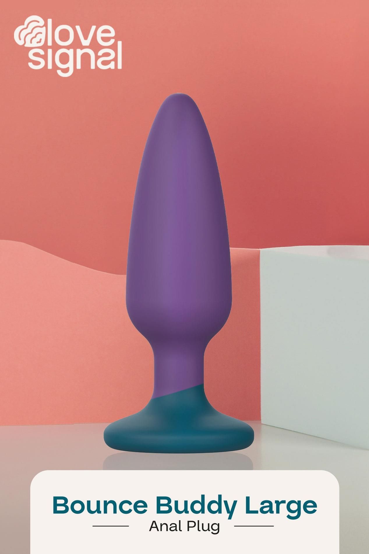 Korek analny Dream Toys Bounce Buddy Large, 13 cm (fioletowy)