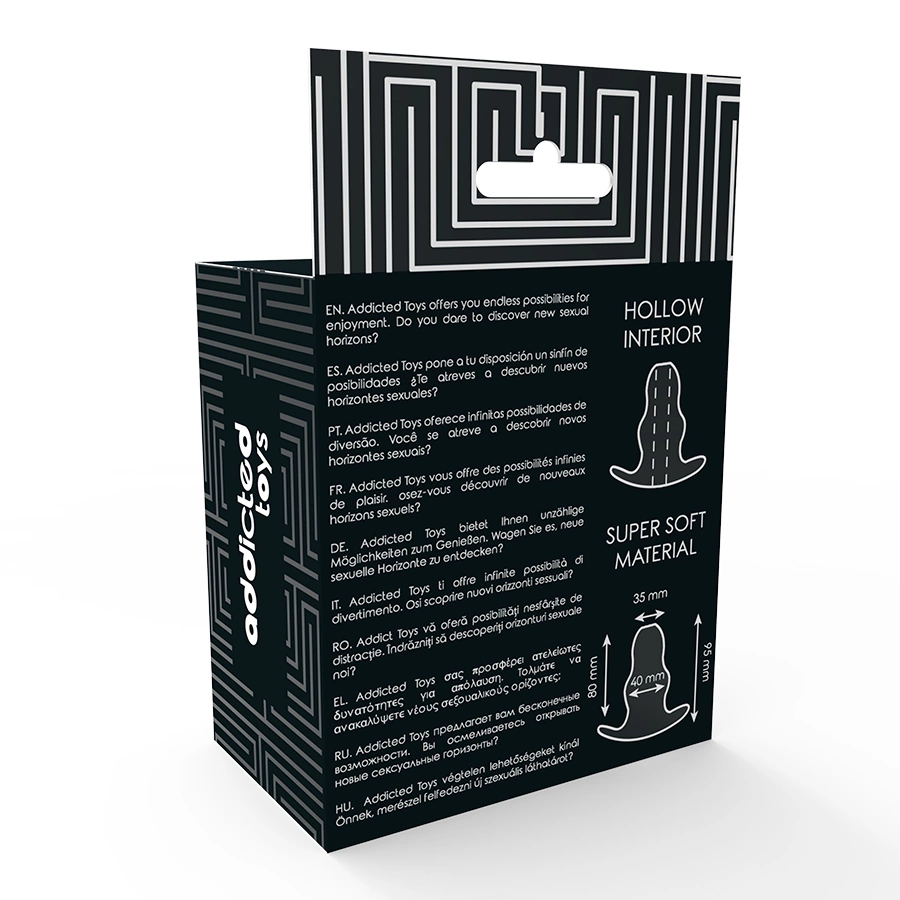 Анальный тоннель Addicted Toys Medium, 9.5 см (прозрачный)