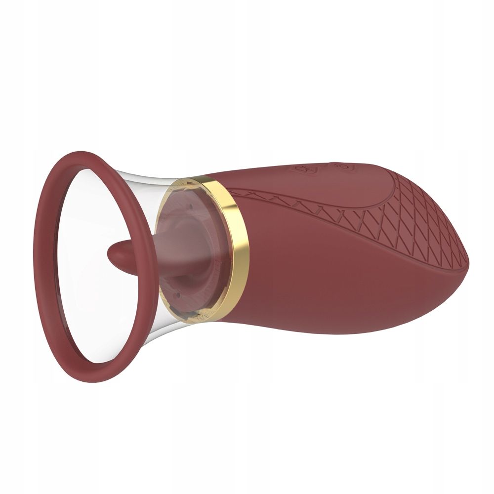 Вакуумный стимулятор клитора с вибрацией Romance Roxy (бордовый)