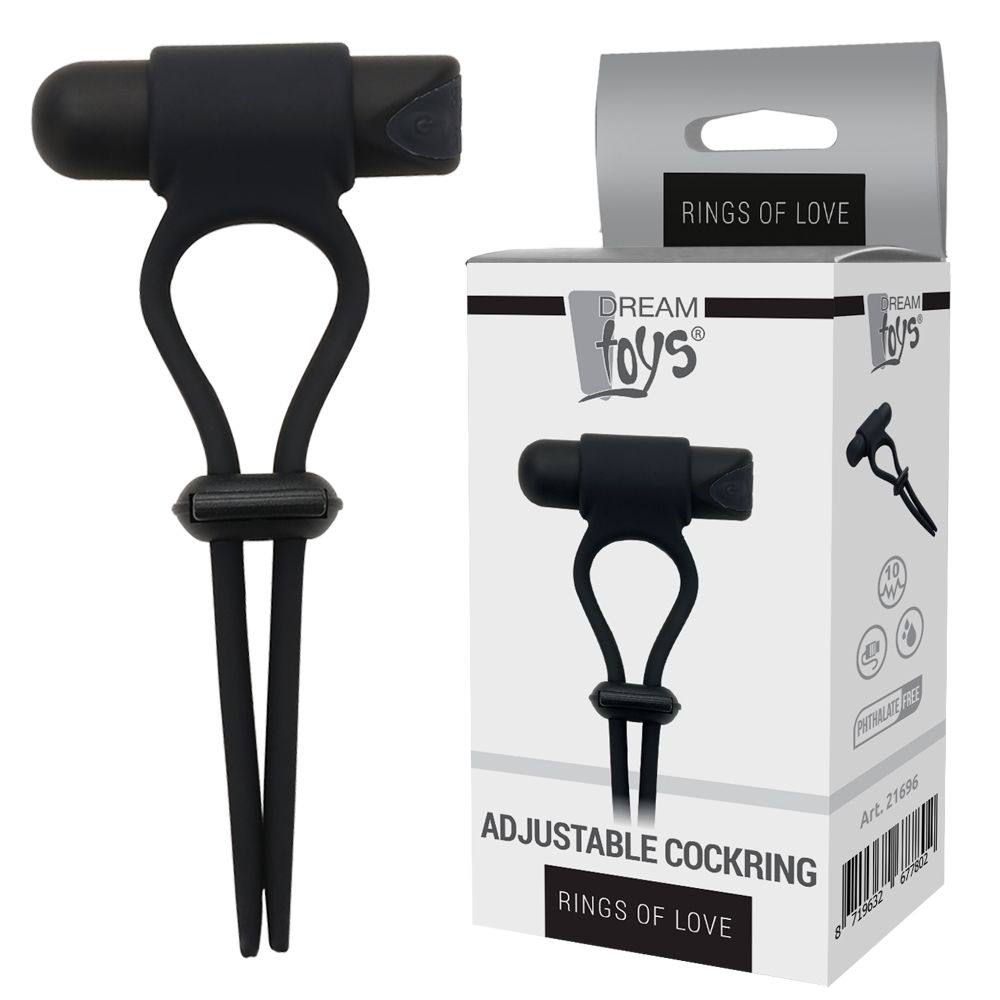 Эрекционное кольцо Dream Toys Zacisk Adjustable Cockring, 14 см (черный)