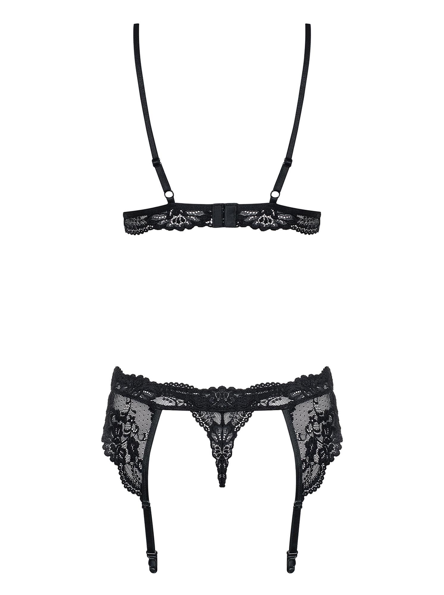 Комплект белья Obsessive 810, S/M (черный)