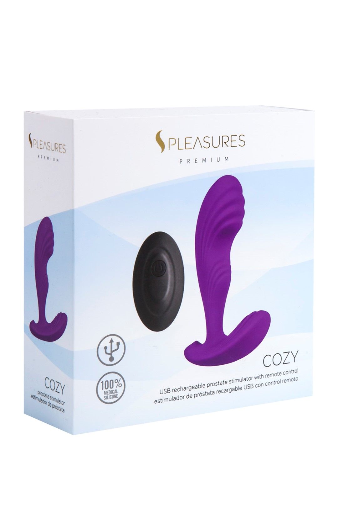 Стимулятор простаты Pleasures Cozy, 12 см (фиолетовый)