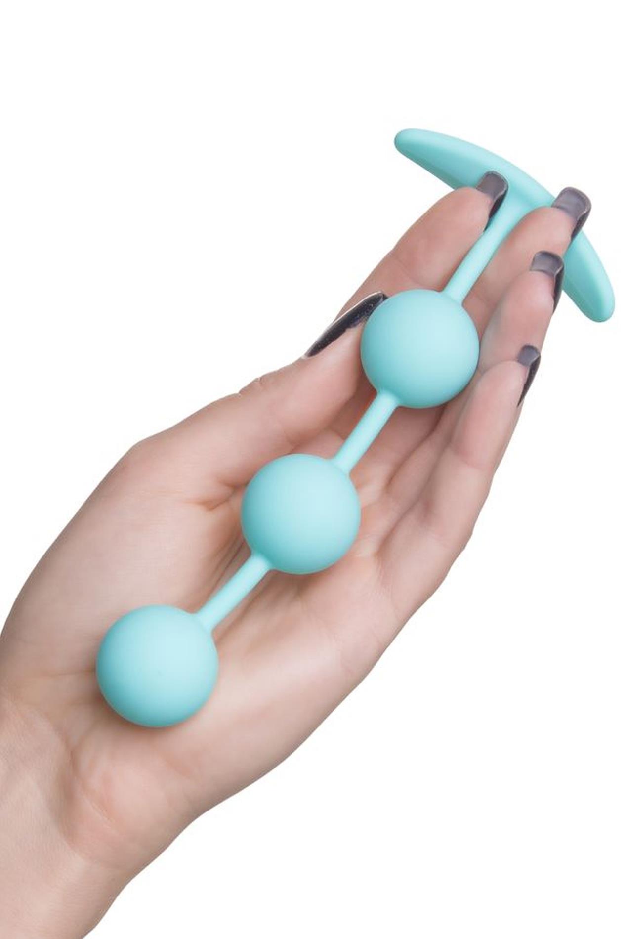 Toyfa ToDo Triplex - Korek analny, Mięta, 15 cm