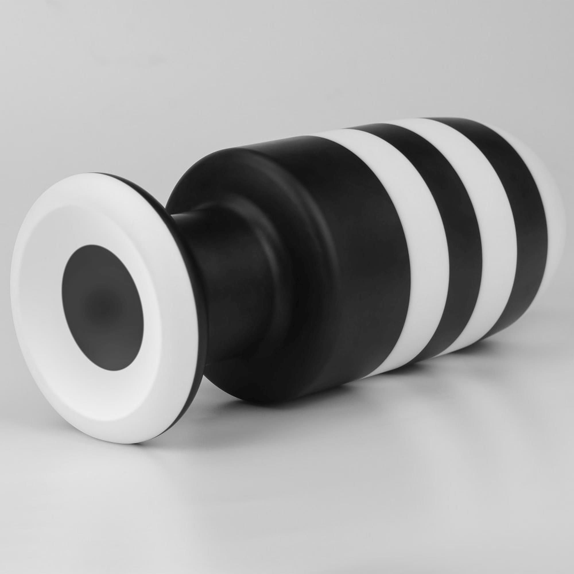 Korek analny LoveToy X-Missioner, 19,5 cm (czarny-biały)