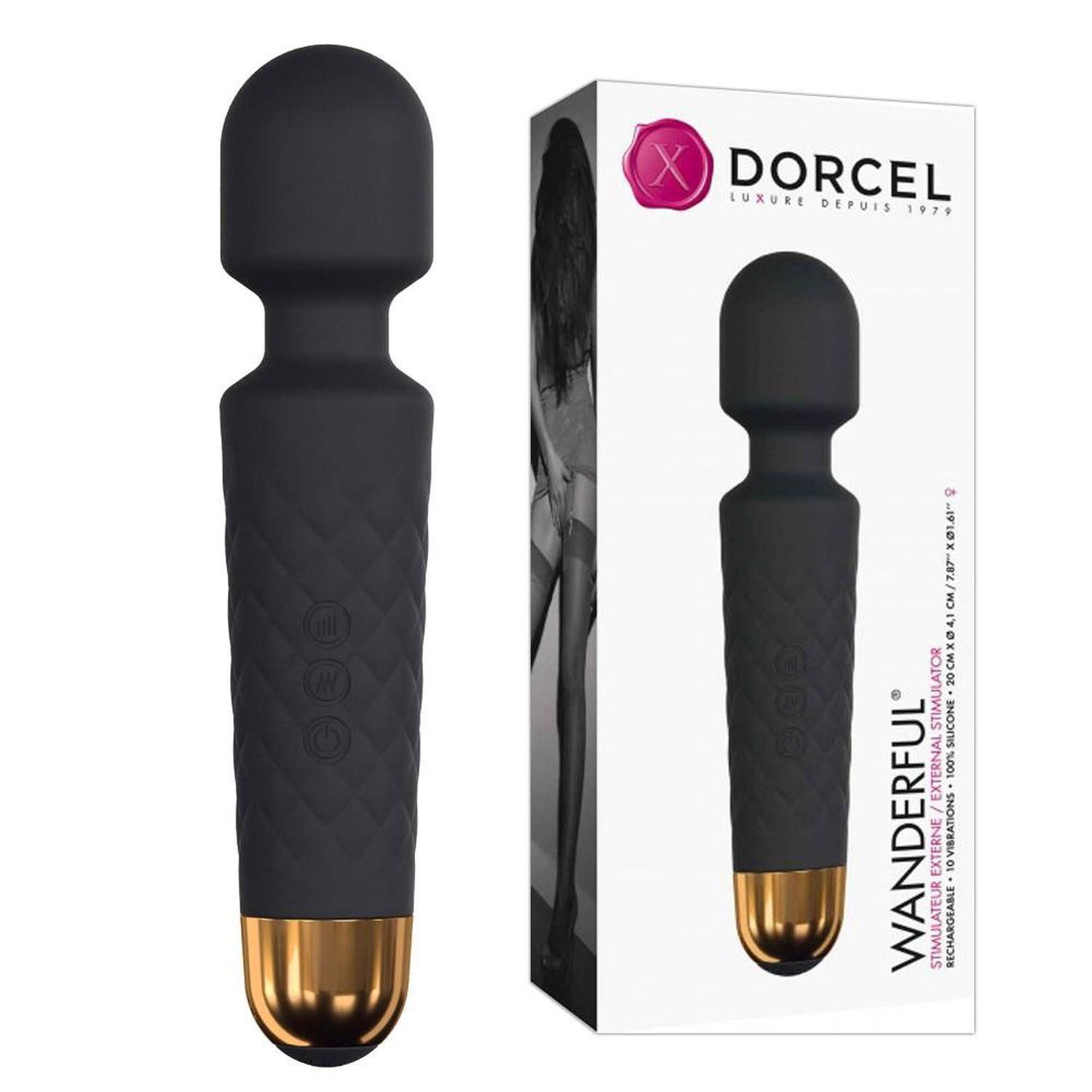 Вібромасажер Dorcel Wand Wanderful, 20 см (чорний)