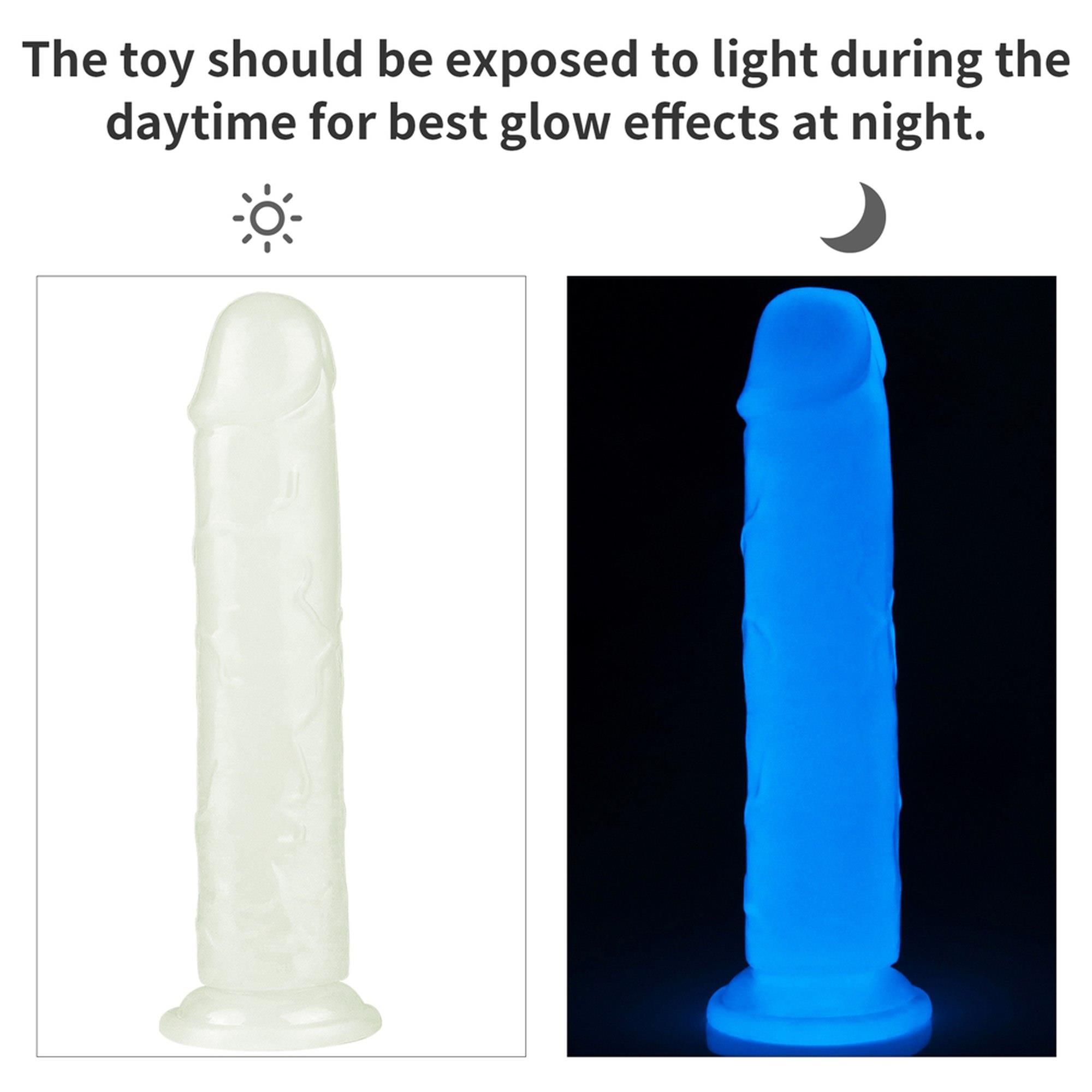 Фаллоимитатор неоновый Lumino Play Dildo, 21 см (синий)