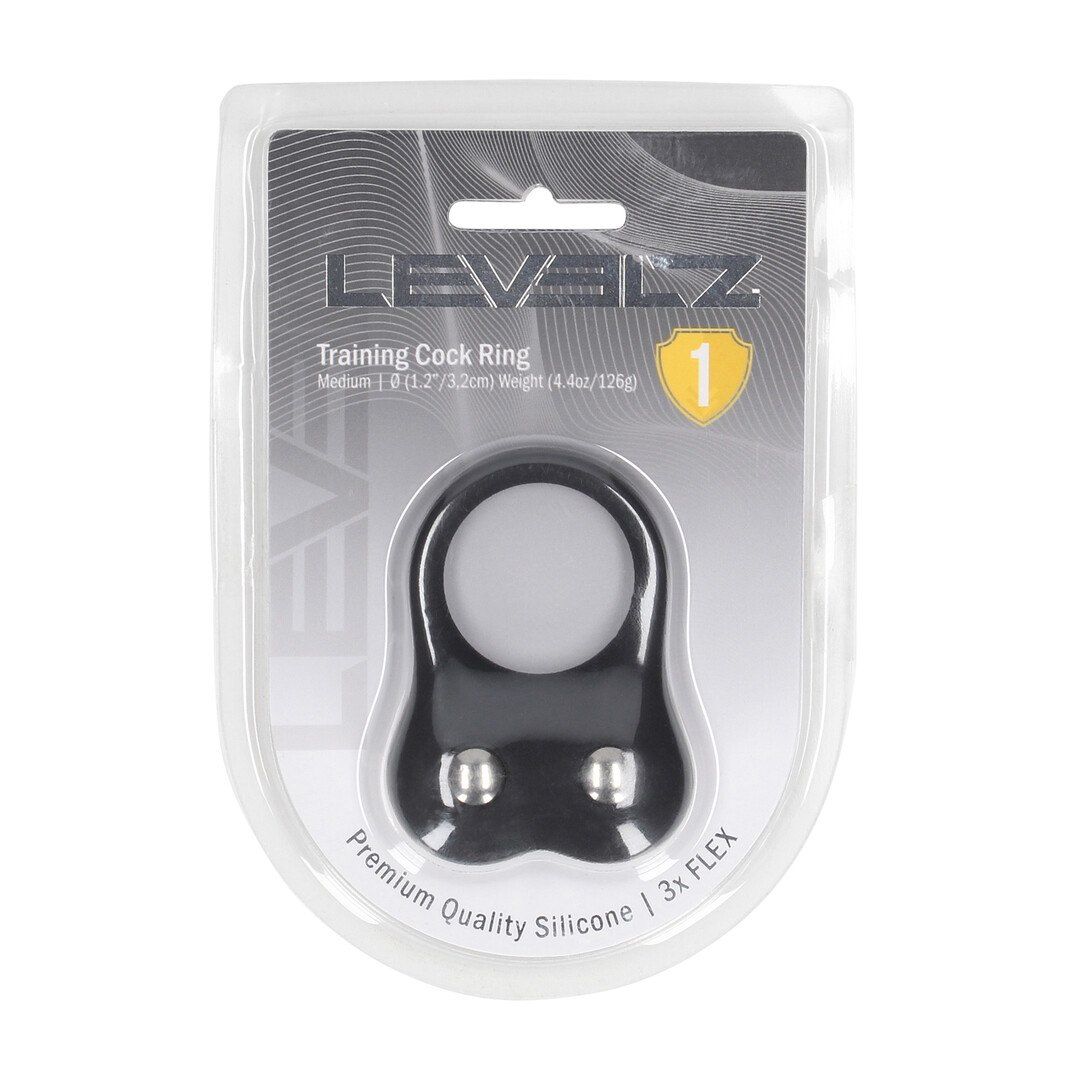 Эрекционное кольцо Levelz Training Cockring M, 7.2 см (черный)