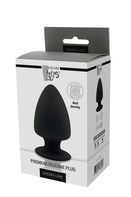 Анальна пробка Cheeky Love Premium Silicone Plug M, 11 см (чорний)