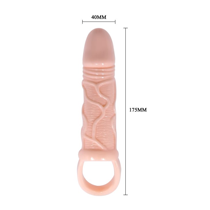 Насадка на пенис Baile Men Extension, 17.5 см (телесный)