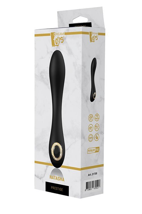 Вибратор Dream Toys Prestige Natasha Luxxe, 20 см (черный)