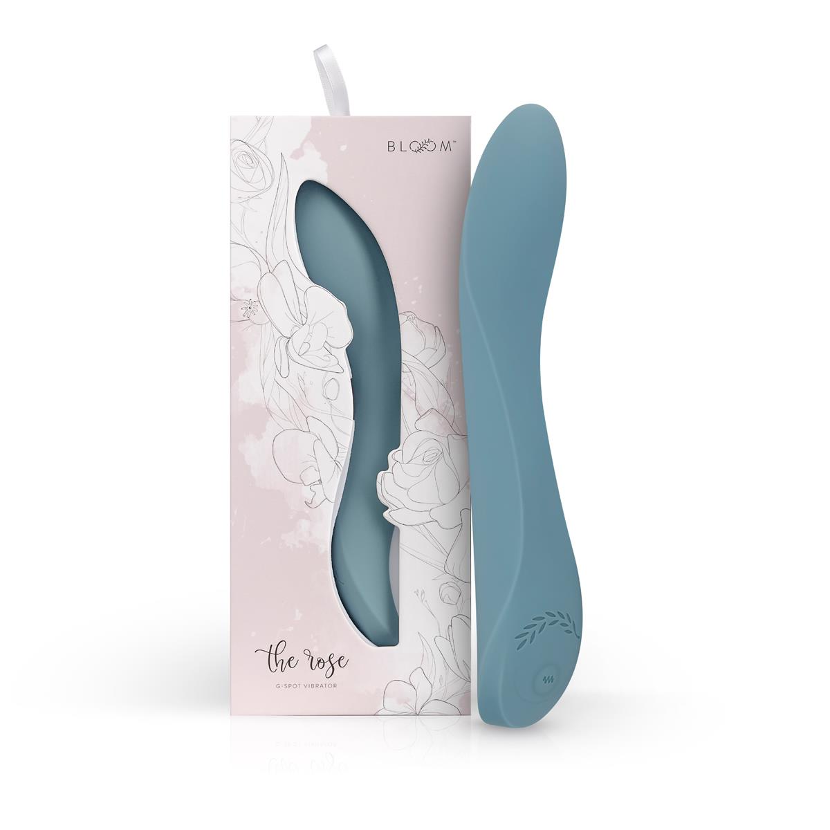 Вибратор Bloom Rose G-Spot, 20 см (голубой)